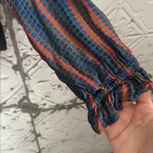 Conditions apply Anthropologie colorful blouse - Picture 4 of 6